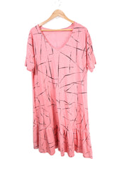 שמלת קזואל וואש בורוד- XL-XXL